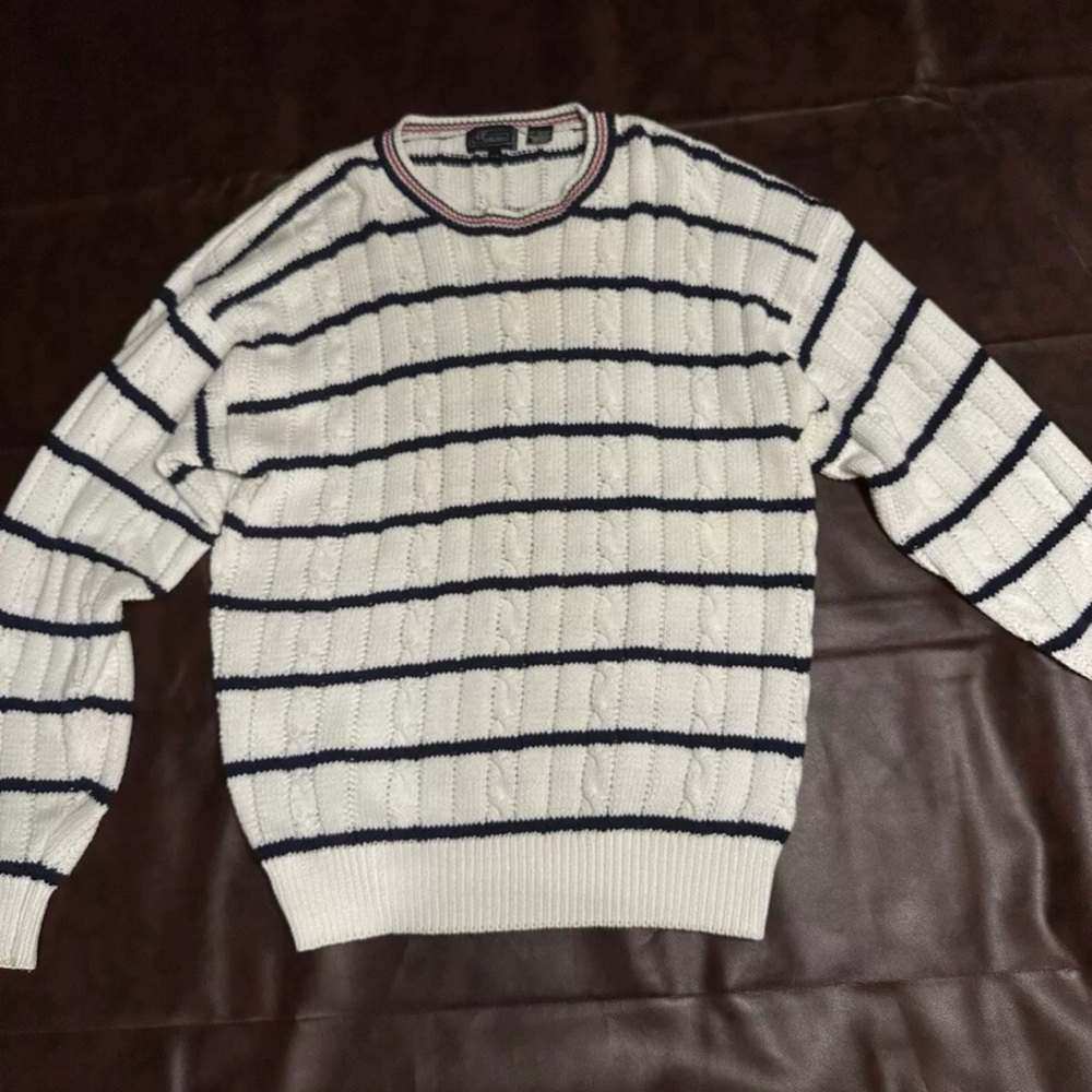 Vintage Men’s Pullover Cotton Knit Sweater Large